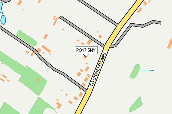 PO17 5NY map - OS OpenMap – Local (Ordnance Survey) PO17 5NY map - OS OpenMap – Local (Ordnance Survey)