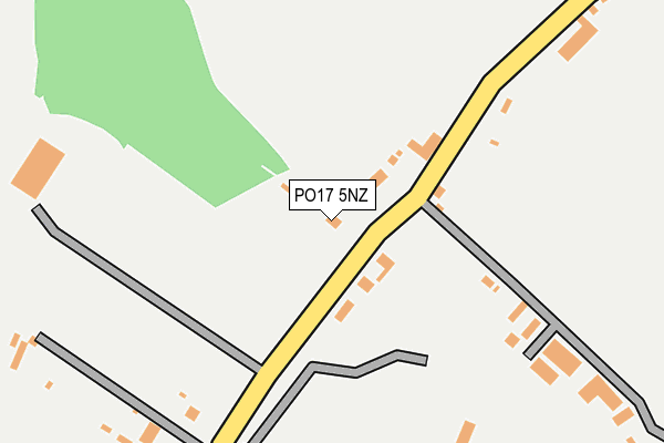 PO17 5NZ map - OS OpenMap – Local (Ordnance Survey) PO17 5NZ map - OS OpenMap – Local (Ordnance Survey)