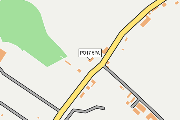 PO17 5PA map - OS OpenMap – Local (Ordnance Survey) PO17 5PA map - OS OpenMap – Local (Ordnance Survey)