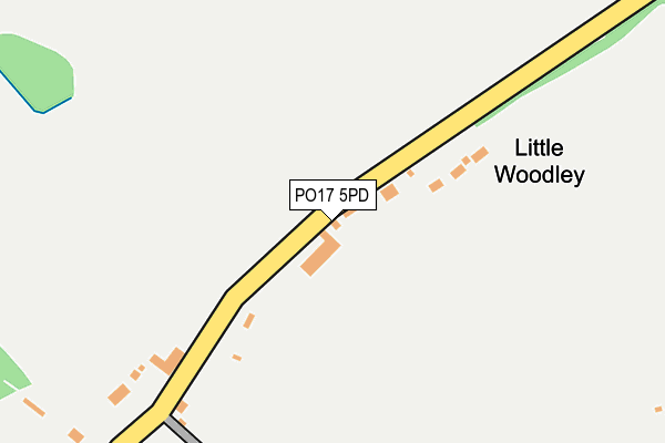 PO17 5PD map - OS OpenMap – Local (Ordnance Survey)