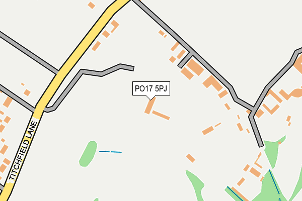 PO17 5PJ map - OS OpenMap – Local (Ordnance Survey) PO17 5PJ map - OS OpenMap – Local (Ordnance Survey)