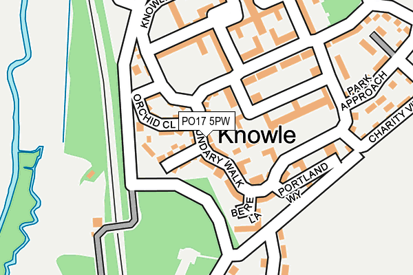 PO17 5PW map - OS OpenMap – Local (Ordnance Survey) PO17 5PW map - OS OpenMap – Local (Ordnance Survey)