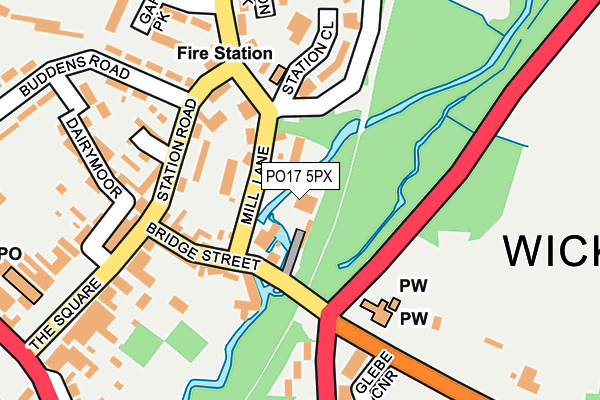PO17 5PX map - OS OpenMap – Local (Ordnance Survey) PO17 5PX map - OS OpenMap – Local (Ordnance Survey)