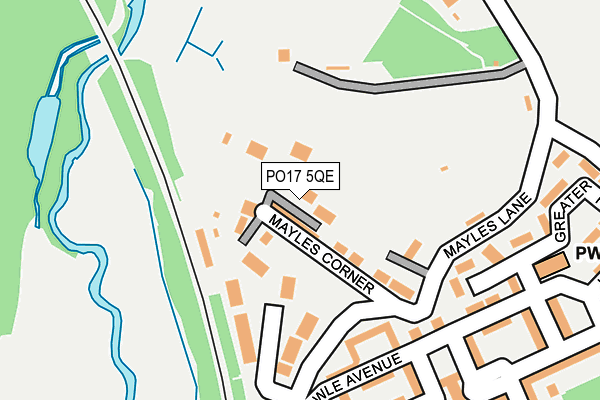 PO17 5QE map - OS OpenMap – Local (Ordnance Survey) PO17 5QE map - OS OpenMap – Local (Ordnance Survey)