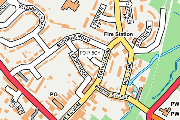 PO17 5QH map - OS OpenMap – Local (Ordnance Survey) PO17 5QH map - OS OpenMap – Local (Ordnance Survey)