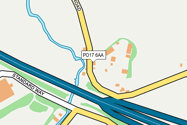 PO17 6AA map - OS OpenMap – Local (Ordnance Survey) PO17 6AA map - OS OpenMap – Local (Ordnance Survey)