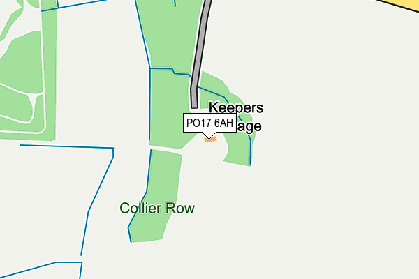 PO17 6AH map - OS OpenMap – Local (Ordnance Survey) PO17 6AH map - OS OpenMap – Local (Ordnance Survey)