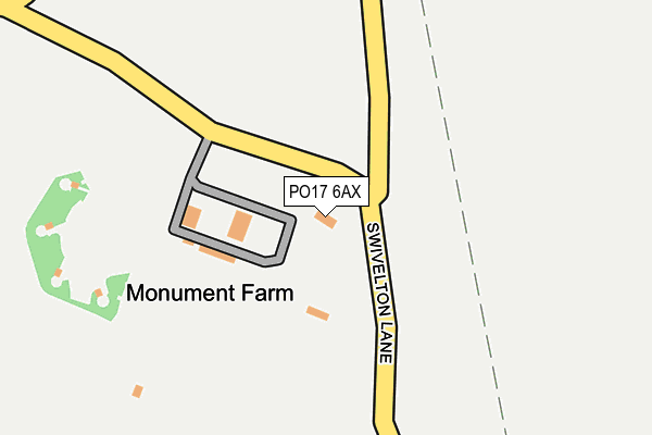 PO17 6AX map - OS OpenMap – Local (Ordnance Survey) PO17 6AX map - OS OpenMap – Local (Ordnance Survey)