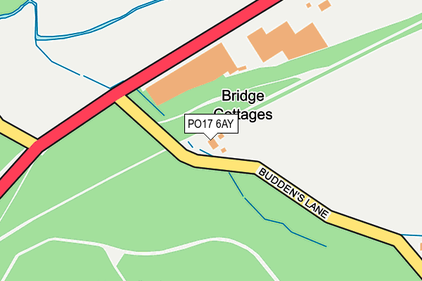 PO17 6AY map - OS OpenMap – Local (Ordnance Survey)