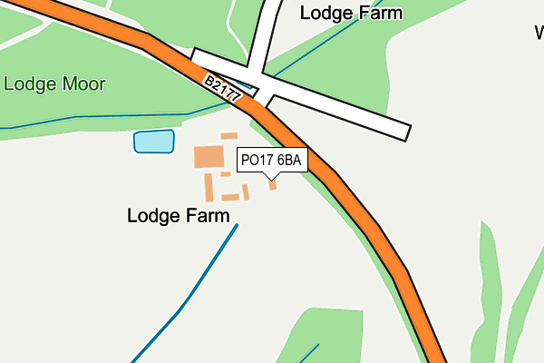 PO17 6BA map - OS OpenMap – Local (Ordnance Survey) PO17 6BA map - OS OpenMap – Local (Ordnance Survey)