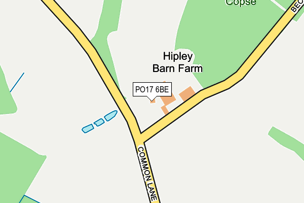 PO17 6BE map - OS OpenMap – Local (Ordnance Survey) PO17 6BE map - OS OpenMap – Local (Ordnance Survey)
