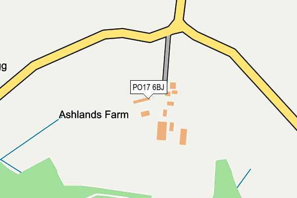 PO17 6BJ map - OS OpenMap – Local (Ordnance Survey)