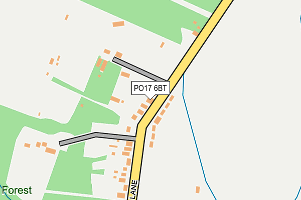 PO17 6BT map - OS OpenMap – Local (Ordnance Survey) PO17 6BT map - OS OpenMap – Local (Ordnance Survey)