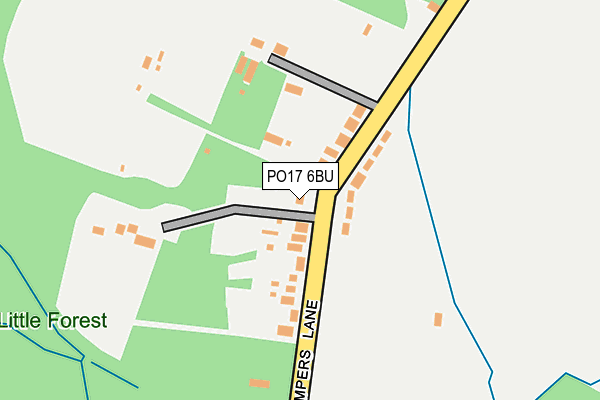 PO17 6BU map - OS OpenMap – Local (Ordnance Survey) PO17 6BU map - OS OpenMap – Local (Ordnance Survey)