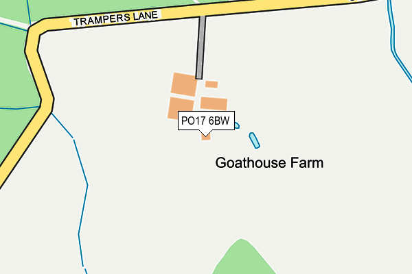 PO17 6BW map - OS OpenMap – Local (Ordnance Survey) PO17 6BW map - OS OpenMap – Local (Ordnance Survey)