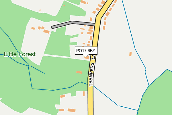 PO17 6BY map - OS OpenMap – Local (Ordnance Survey) PO17 6BY map - OS OpenMap – Local (Ordnance Survey)