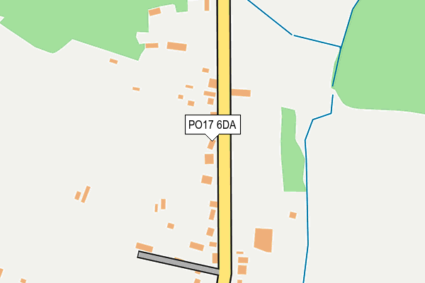 PO17 6DA map - OS OpenMap – Local (Ordnance Survey) PO17 6DA map - OS OpenMap – Local (Ordnance Survey)