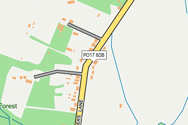 PO17 6DB map - OS OpenMap – Local (Ordnance Survey) PO17 6DB map - OS OpenMap – Local (Ordnance Survey)