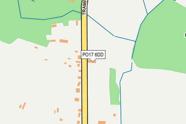PO17 6DD map - OS OpenMap – Local (Ordnance Survey)