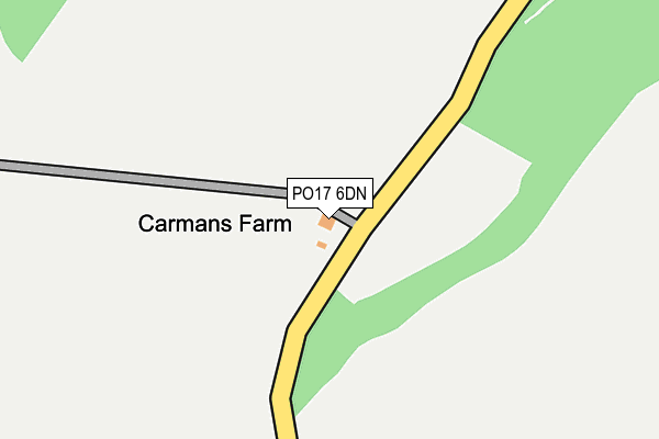 PO17 6DN map - OS OpenMap – Local (Ordnance Survey) PO17 6DN map - OS OpenMap – Local (Ordnance Survey)