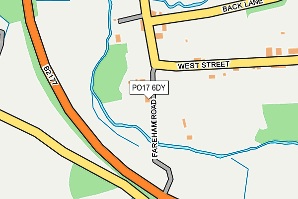 PO17 6DY map - OS OpenMap – Local (Ordnance Survey) PO17 6DY map - OS OpenMap – Local (Ordnance Survey)