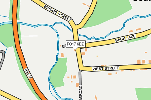 PO17 6DZ map - OS OpenMap – Local (Ordnance Survey) PO17 6DZ map - OS OpenMap – Local (Ordnance Survey)