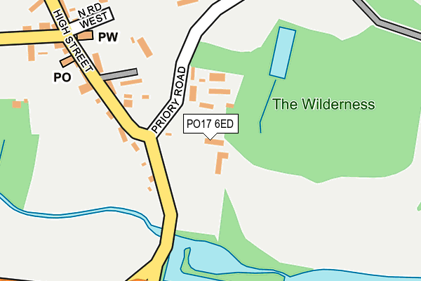 PO17 6ED map - OS OpenMap – Local (Ordnance Survey) PO17 6ED map - OS OpenMap – Local (Ordnance Survey)