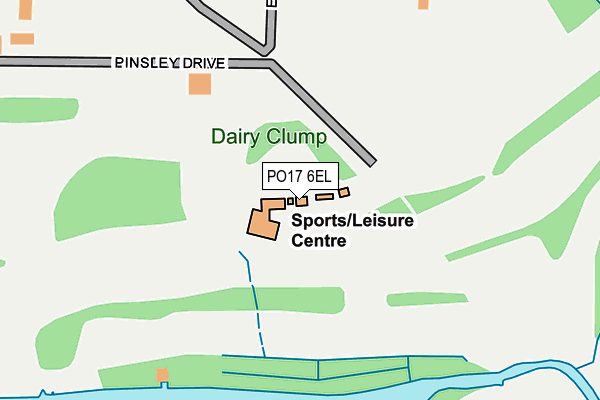 PO17 6EL map - OS OpenMap – Local (Ordnance Survey)