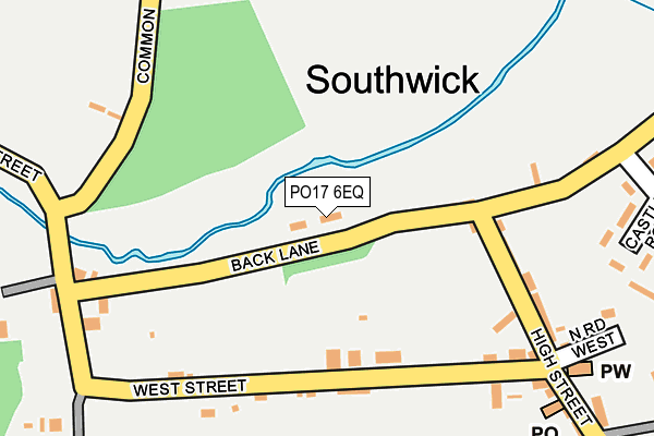 PO17 6EQ map - OS OpenMap – Local (Ordnance Survey)