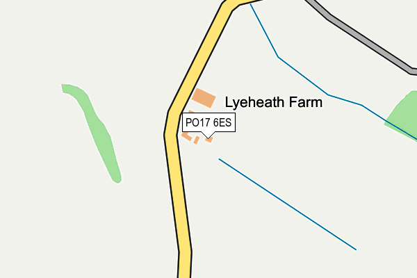PO17 6ES map - OS OpenMap – Local (Ordnance Survey) PO17 6ES map - OS OpenMap – Local (Ordnance Survey)