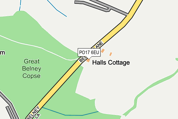PO17 6EU map - OS OpenMap – Local (Ordnance Survey) PO17 6EU map - OS OpenMap – Local (Ordnance Survey)