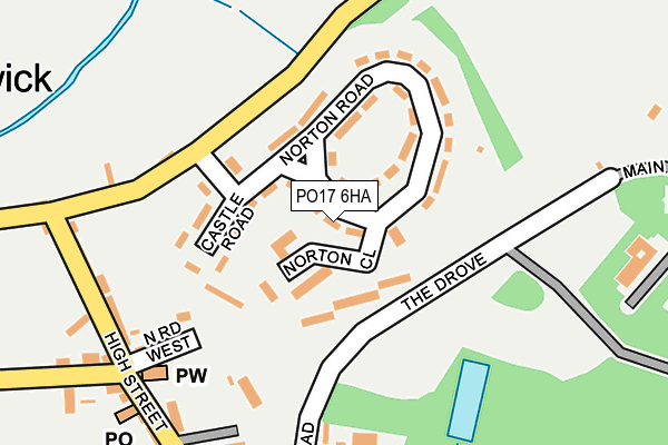 PO17 6HA map - OS OpenMap – Local (Ordnance Survey) PO17 6HA map - OS OpenMap – Local (Ordnance Survey)