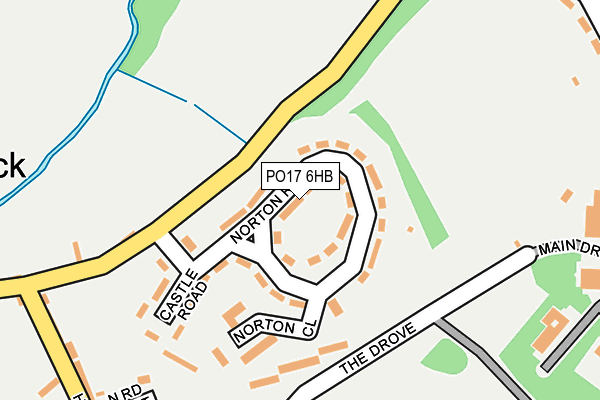 PO17 6HB map - OS OpenMap – Local (Ordnance Survey) PO17 6HB map - OS OpenMap – Local (Ordnance Survey)