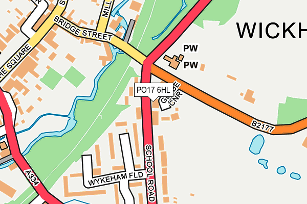 PO17 6HL map - OS OpenMap – Local (Ordnance Survey)