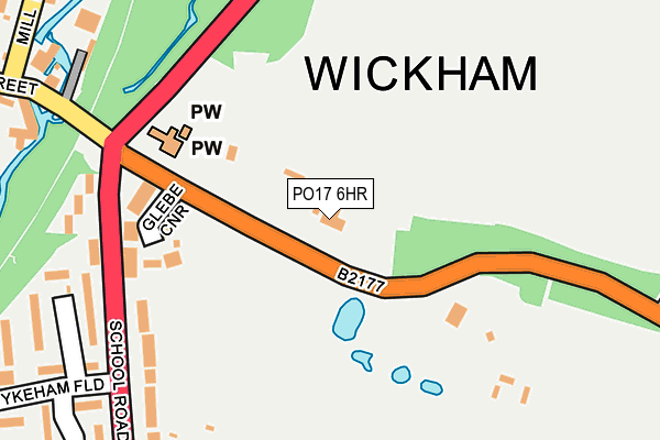 PO17 6HR map - OS OpenMap – Local (Ordnance Survey) PO17 6HR map - OS OpenMap – Local (Ordnance Survey)