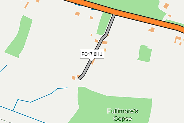PO17 6HU map - OS OpenMap – Local (Ordnance Survey)