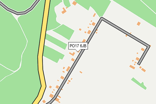 PO17 6JB map - OS OpenMap – Local (Ordnance Survey) PO17 6JB map - OS OpenMap – Local (Ordnance Survey)