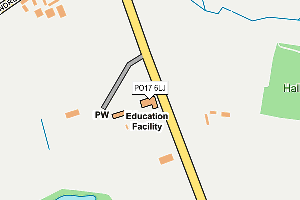 PO17 6LJ map - OS OpenMap – Local (Ordnance Survey)