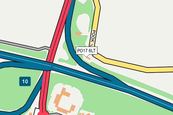 PO17 6LT map - OS OpenMap – Local (Ordnance Survey) PO17 6LT map - OS OpenMap – Local (Ordnance Survey)