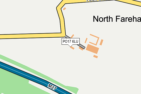 PO17 6LU map - OS OpenMap – Local (Ordnance Survey) PO17 6LU map - OS OpenMap – Local (Ordnance Survey)