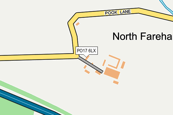 PO17 6LX map - OS OpenMap – Local (Ordnance Survey) PO17 6LX map - OS OpenMap – Local (Ordnance Survey)