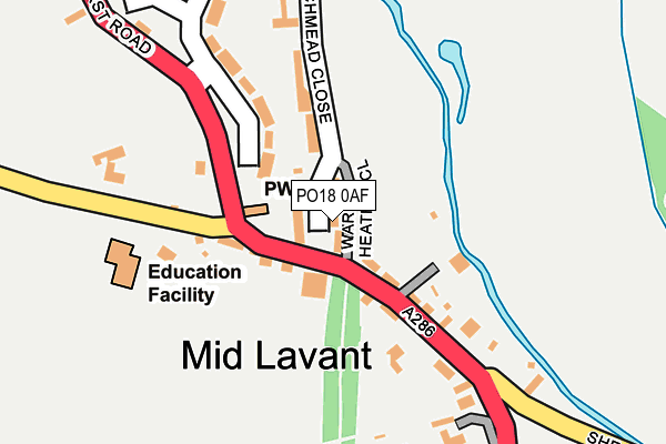 PO18 0AF map - OS OpenMap – Local (Ordnance Survey) PO18 0AF map - OS OpenMap – Local (Ordnance Survey)
