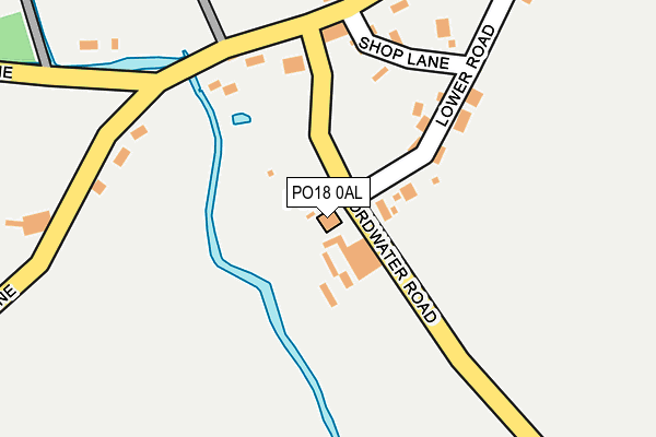 PO18 0AL map - OS OpenMap – Local (Ordnance Survey) PO18 0AL map - OS OpenMap – Local (Ordnance Survey)