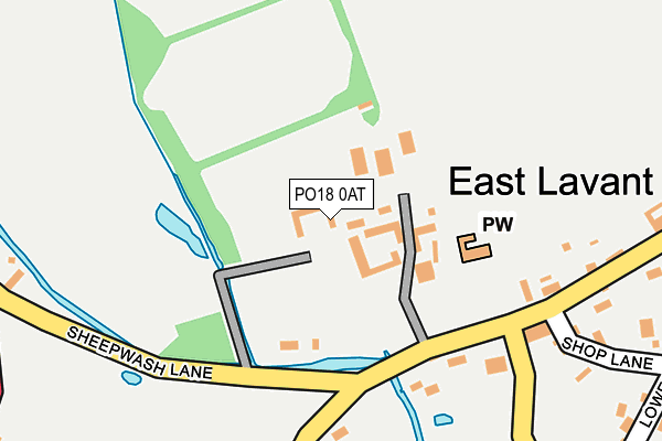PO18 0AT map - OS OpenMap – Local (Ordnance Survey) PO18 0AT map - OS OpenMap – Local (Ordnance Survey)