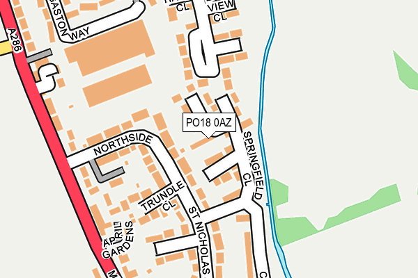 PO18 0AZ map - OS OpenMap – Local (Ordnance Survey) PO18 0AZ map - OS OpenMap – Local (Ordnance Survey)