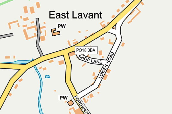 PO18 0BA map - OS OpenMap – Local (Ordnance Survey) PO18 0BA map - OS OpenMap – Local (Ordnance Survey)
