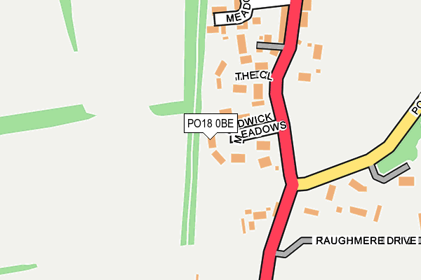 PO18 0BE map - OS OpenMap – Local (Ordnance Survey) PO18 0BE map - OS OpenMap – Local (Ordnance Survey)