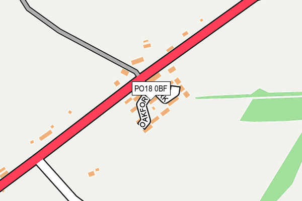 PO18 0BF map - OS OpenMap – Local (Ordnance Survey) PO18 0BF map - OS OpenMap – Local (Ordnance Survey)