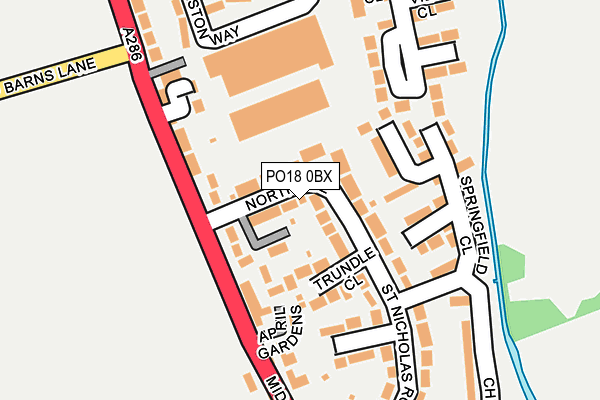 PO18 0BX map - OS OpenMap – Local (Ordnance Survey) PO18 0BX map - OS OpenMap – Local (Ordnance Survey)