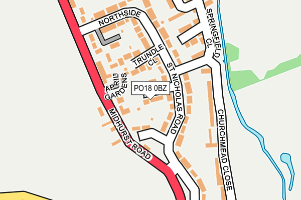 PO18 0BZ map - OS OpenMap – Local (Ordnance Survey) PO18 0BZ map - OS OpenMap – Local (Ordnance Survey)